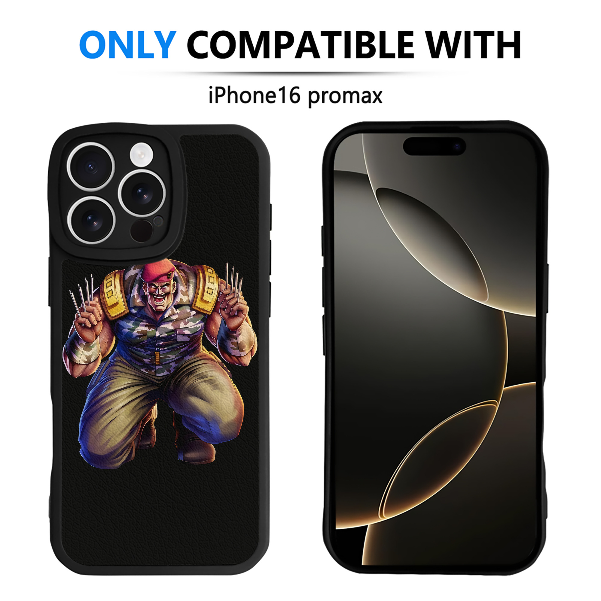 （画像用） 北斗の拳 Fist of the North Star 【iPhone 16シリーズ対応】シリコンスマホケース（レザー調） 材質：シリコン